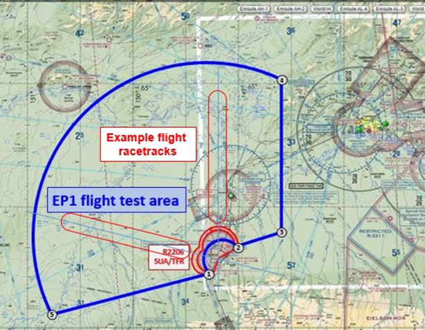 A pair of Learjets will be flying race-track patterns near Clear, Alaska, oriented on different radials from the radar during testing flights in June, typically higher than 10,000 feet msl. Missile Defense Agency diagram.
