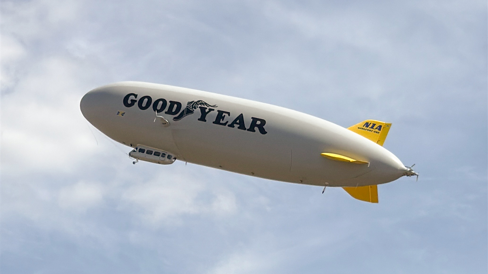 The Goodyear blimp flies overhead during the festival on August 17. Photo by Erick Webb. The Goodyear blimp flies overhead during the festival on August 17. Photo by Erick Webb.
