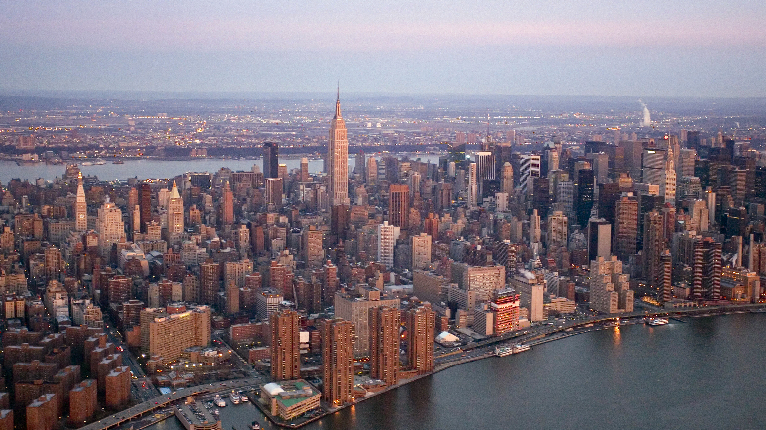 Check out the New York City skyline. 