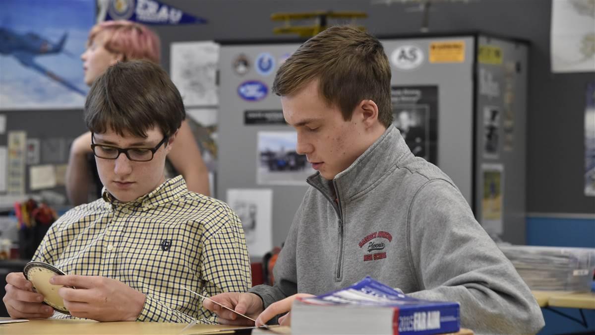 Students at Raisebeck Aviation High School in Washington, explore aviation opportunities early through a STEM curriculum, an idea AOPA plans to grow nationally.