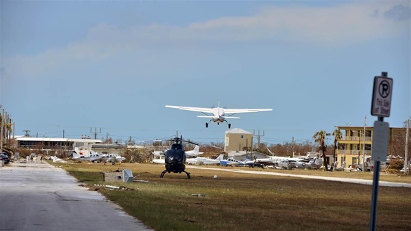 Summerland Key Cove Airport, a private strip in the Florida Keys, was hard hit during Hurricane Irma.