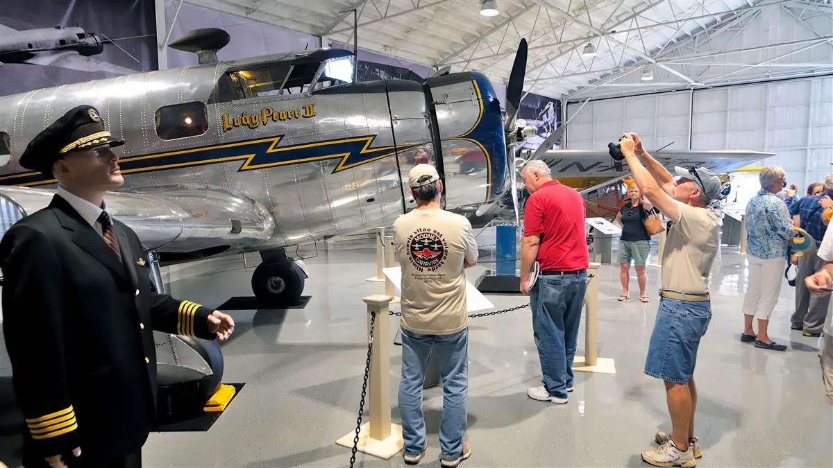 The museum collection includes the only known surviving Vultee V–1A single-engine airliner.