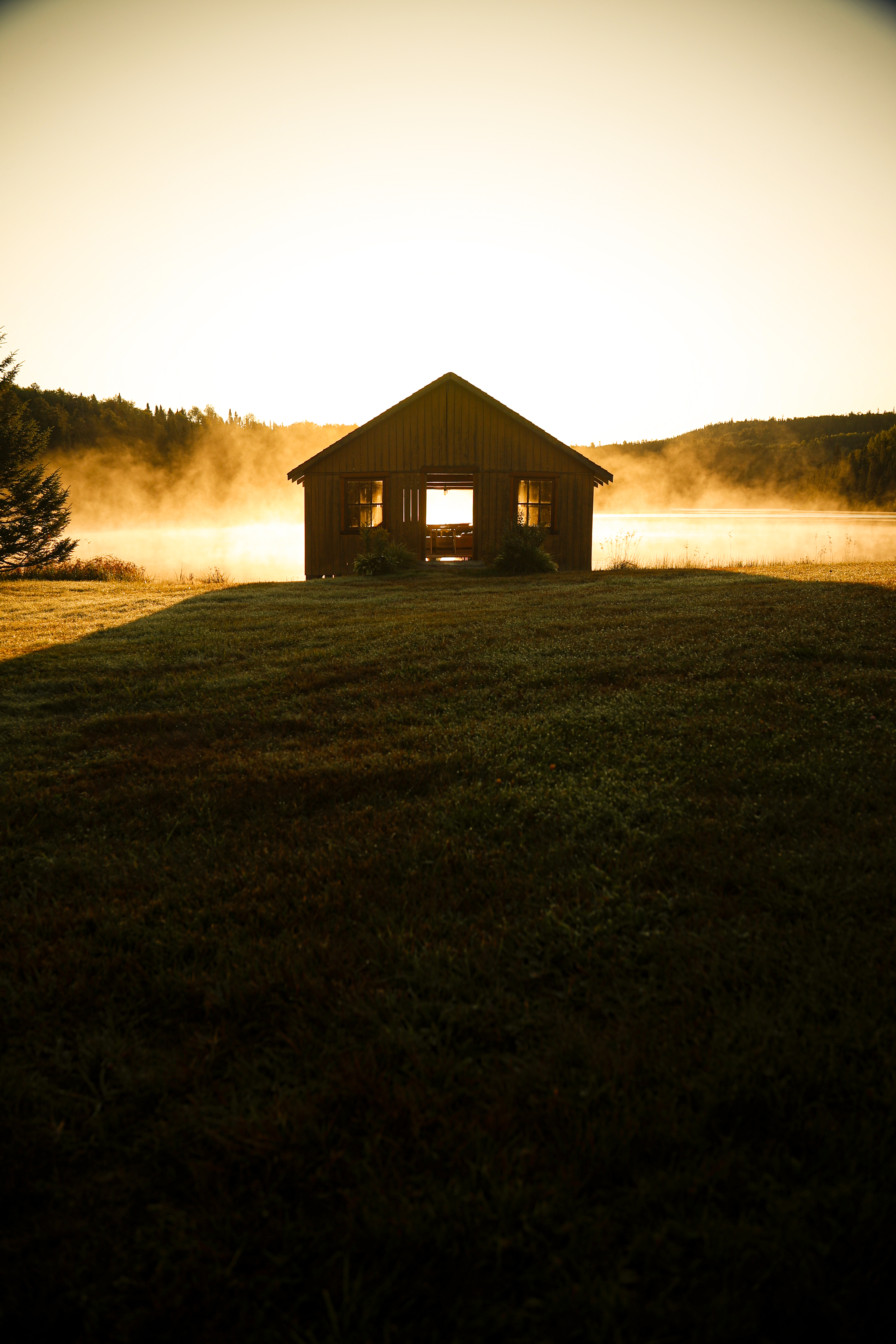 A lodge in a remote area.