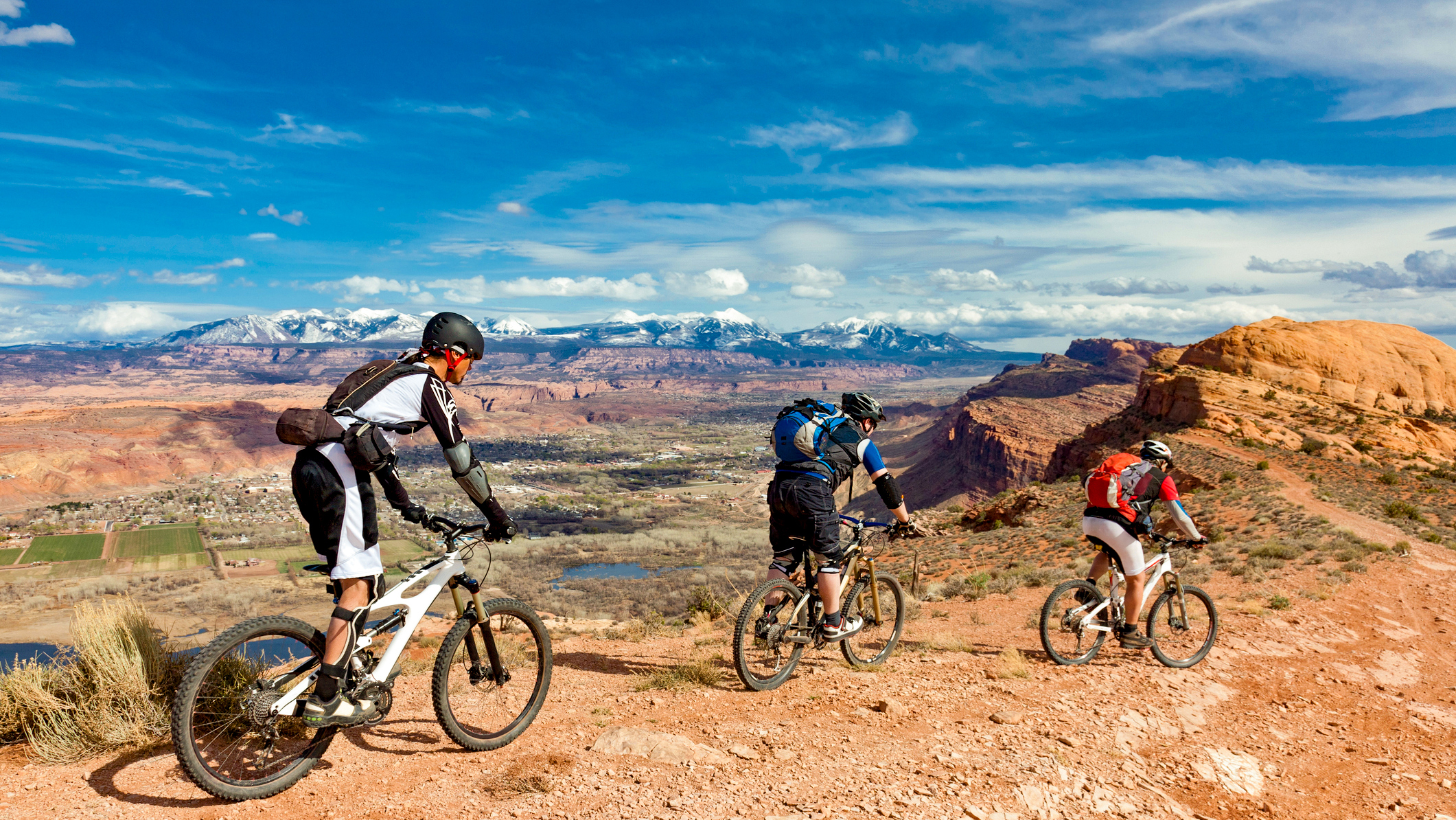 Moab has become a mecca for mountain bikers who have access to a vast network of trails. iStock