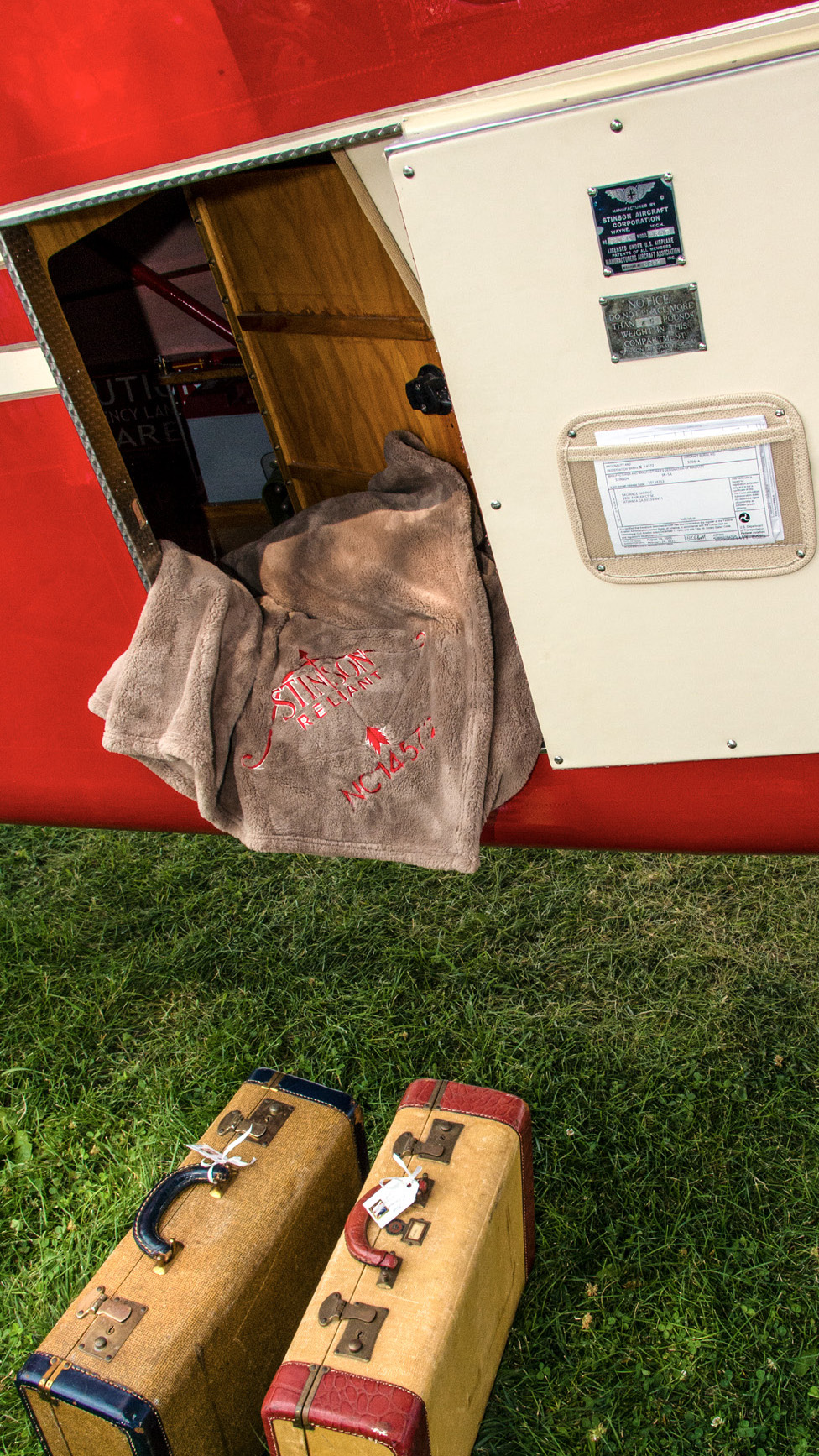 Remember suitcases? The Stinson has room for several, easily reached through an external door.