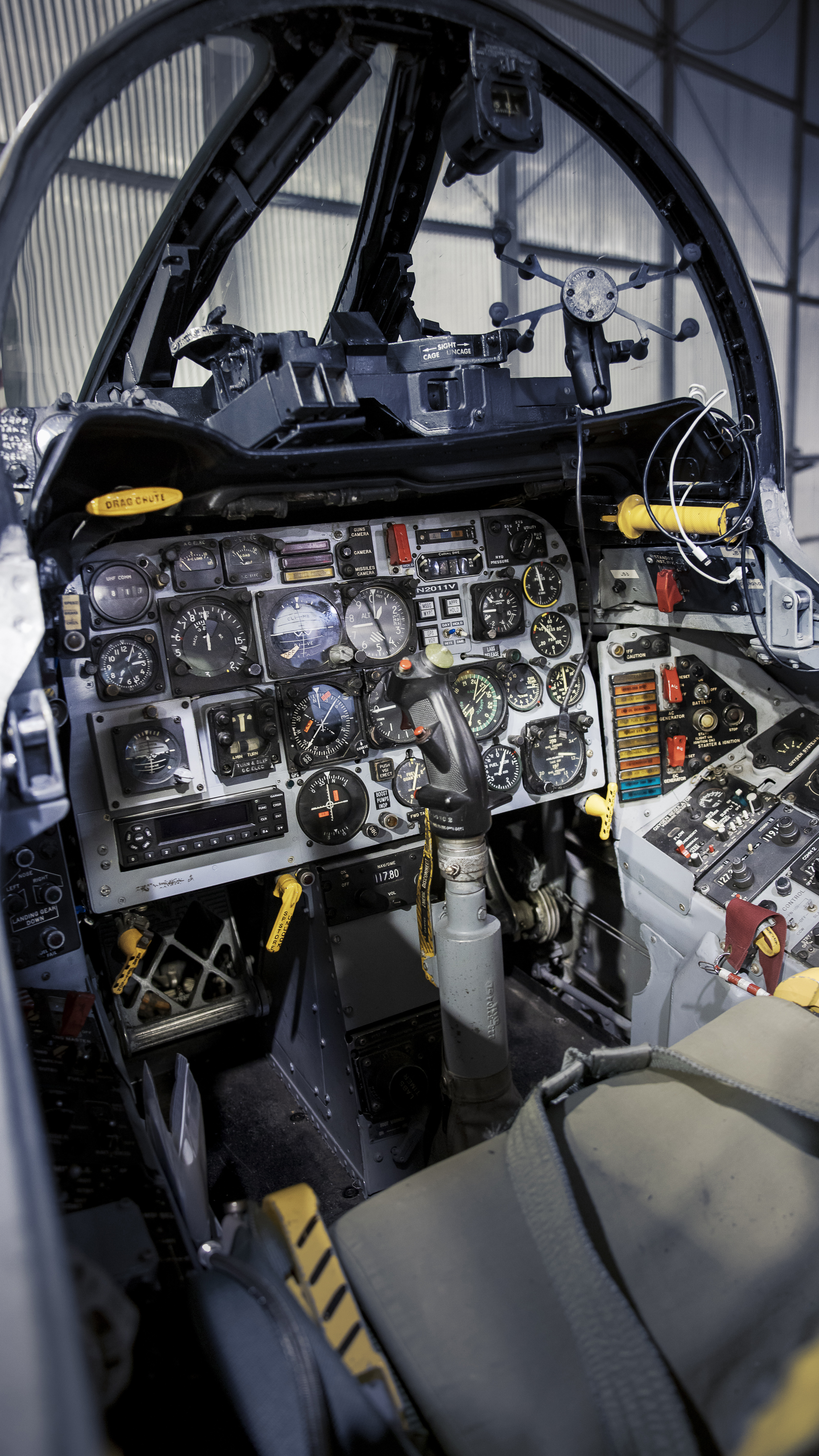 Bob Fizer described getting into the cramped cockpit as “climbing down a bull” .