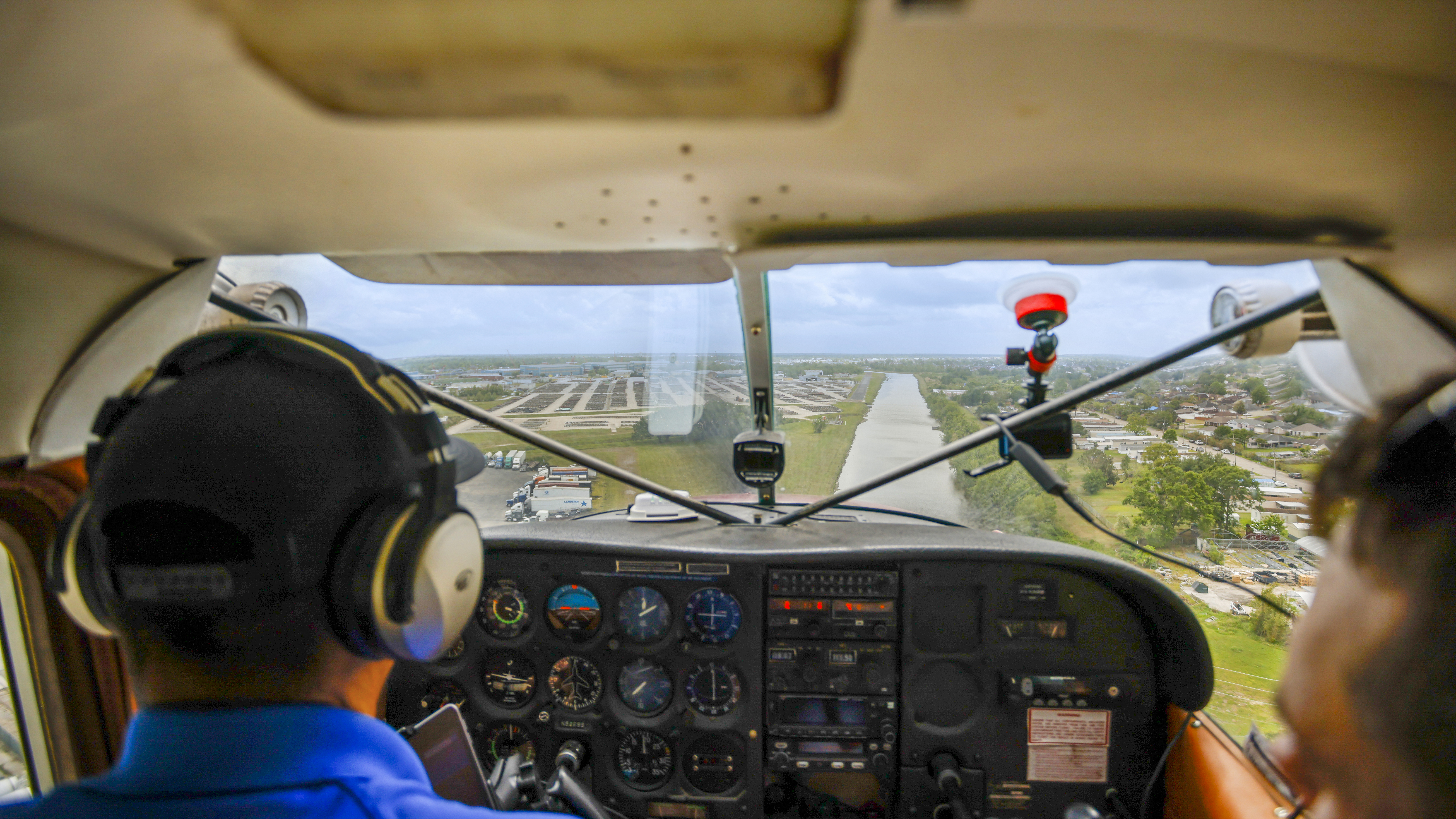 The approach to the water runway at the Southern Seaplane base.