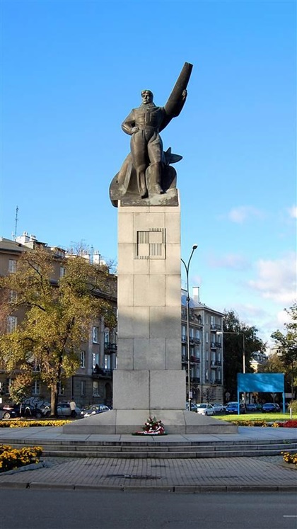 "The Aviator," monument in Warsaw, Poland.