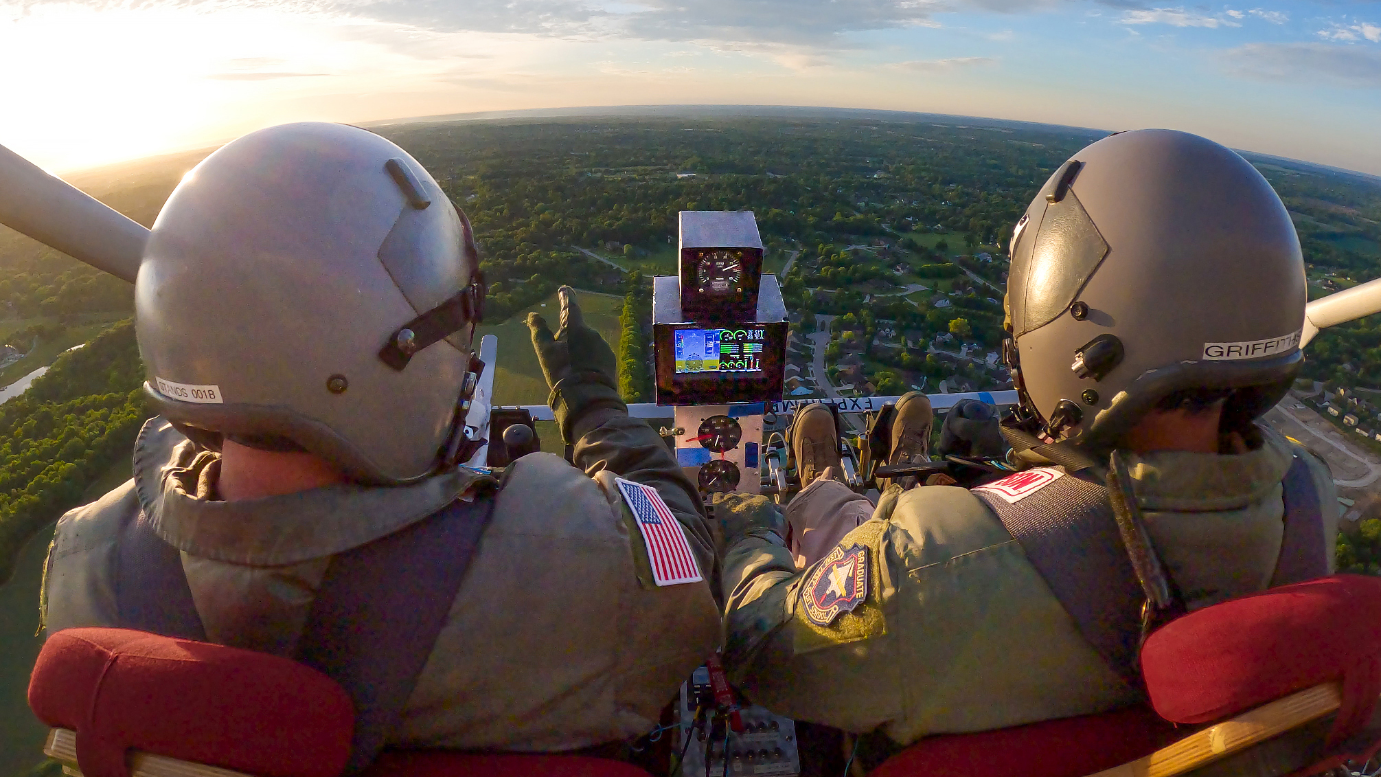 A Dynon SkyView displays flight information and detailed engine data.