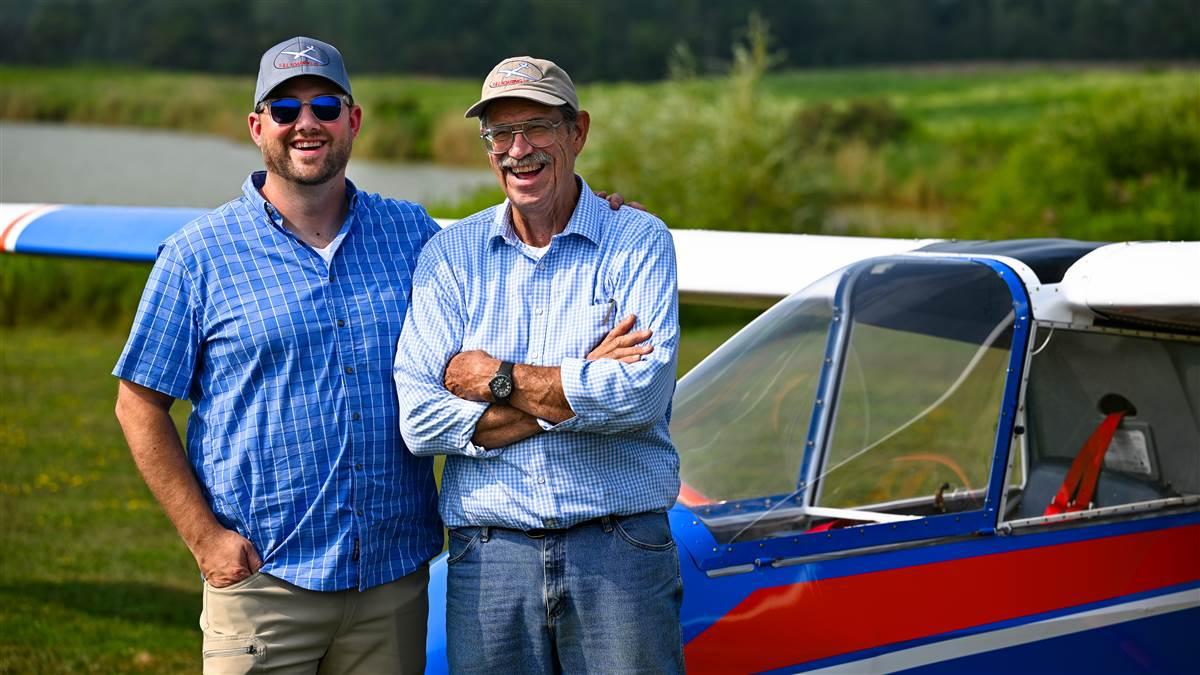Kyle and Les Schweizer, co-founders of K&L Soaring (from left).