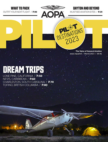 AOPA Pilot magazine, March 2023 issue