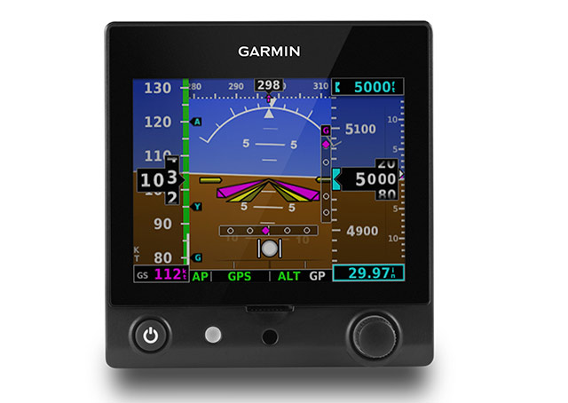Garmin’s new G5 can serve as an all-in-one standby instrument or a compact primary flight display for experimental and light sport aircraft. Image courtesy of Garmin.