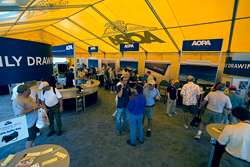 Members visit AOPA's Big Yellow Tent at Sun 'n Fun