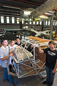 Restoring a classic and antique aircraft as part of their curriculum.