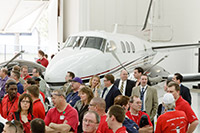 Rally GA event held in Cessna hangar