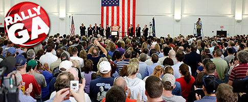 Sec. of Transportation Ray LaHood addressed over 2,000 aviation workers in Wichita, Kan., March 21 at the Rally GA event.