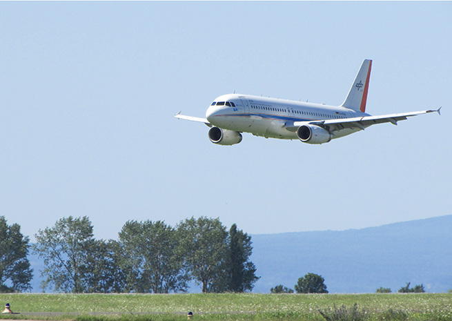 A DLR Airbus A320 makes low passes over a German airport on a mission to smash bugs