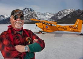 Art Mortvedt operates a wilderness lodge in Alaska, and has flowin his Polar Pumpkin over both poles. Photo by Patrick J. Endres, courtesy Art Mortvedt.