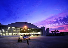 NOAA aircraft are based in a hangar on the grounds of MacDill Air Force Base in Tampa, Fla.