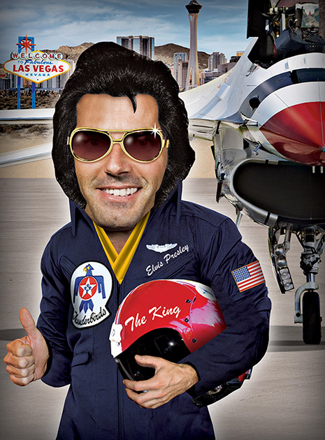Elvis may not get a chance to fly an F-16, after all.