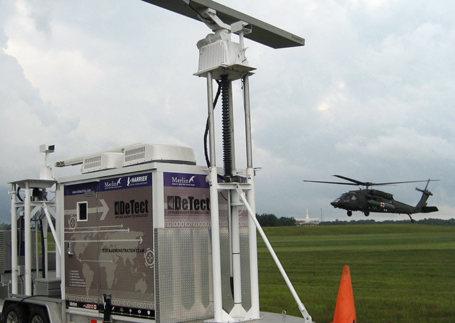A radar system developed by DeTect tracked targets around Beckley, W.Va., in July. Photo courtesy of DeTect.