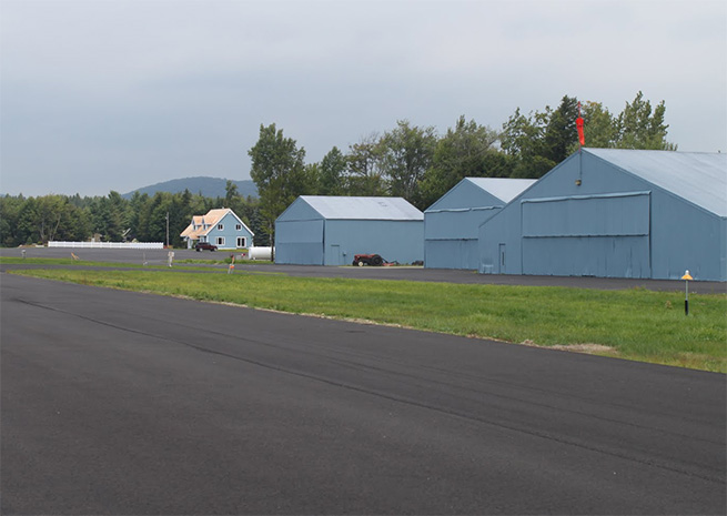 A new runway surface and spruced-up buildings at 4V8 in Dover, Vt. Photo courtesy of The Hermitage Club at Haystack Mountain