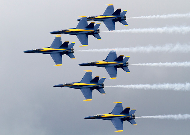 The Blue Angels perform in 2012.