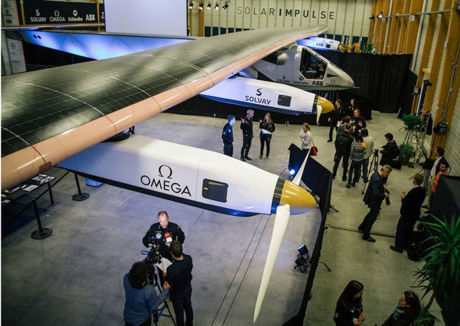 Solar Impulse 2 was unveiled April 9 in an event broadcast live online. Photo courtesy of Solar Impulse.