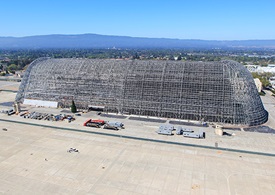 Hangar One is a prominent Silicon Valley landmark. NASA Photo.