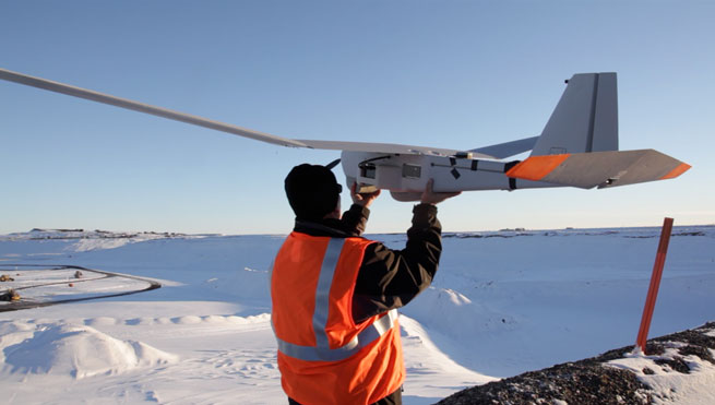 The Puma AE will survey Alaskan roads and infrastructure for energy corporation BP. Courtesy AeroVironment, Inc.