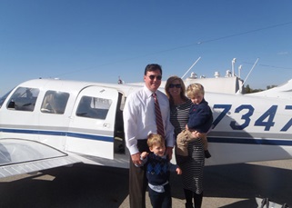 Rokita, a pilot, with his family.