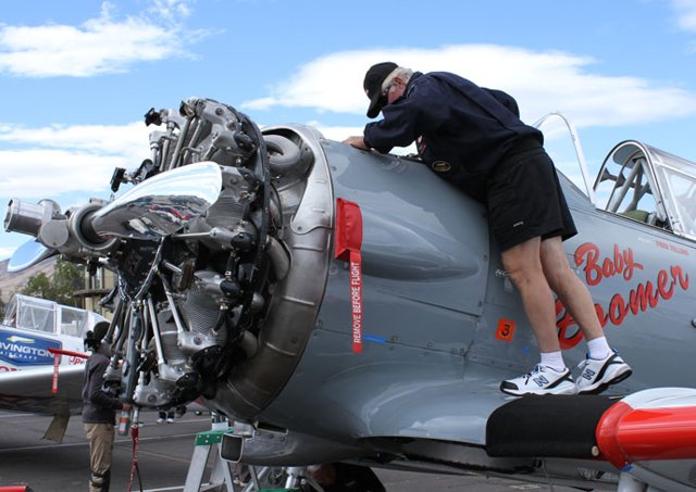 <em>Baby Boomer</em> is a regular contender in the National Championship Air Races. Photo by Robert Fisher.