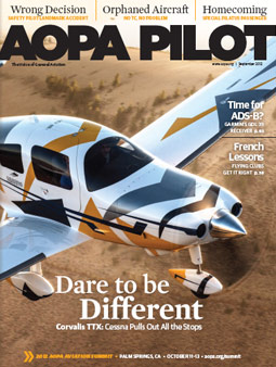 Pilot Magazine Cover September 2012