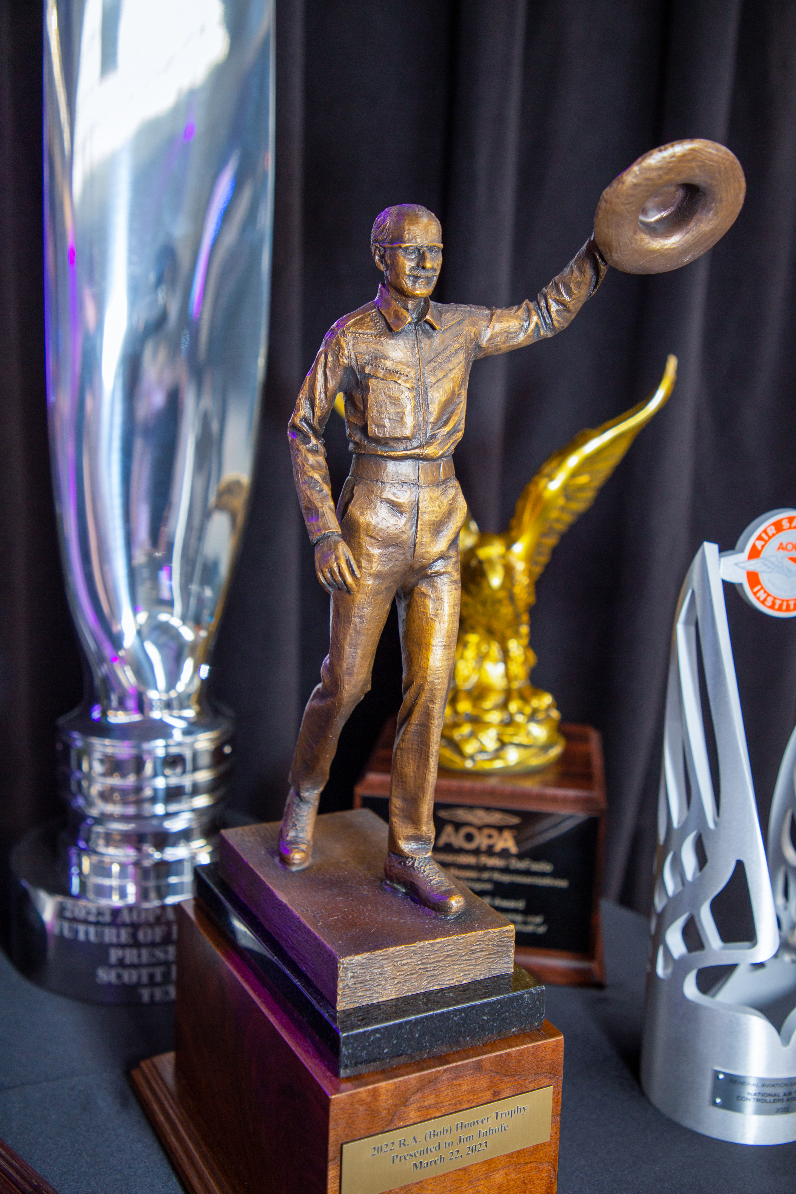 The R.A. 'Bob' Hoover Trophy. Photo by Rebecca Boone.