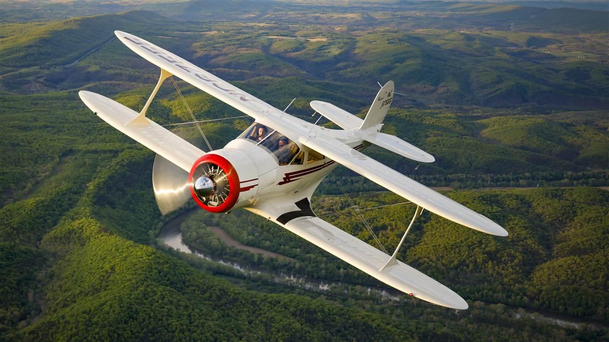 Mark Baker’s Beechcraft Staggerwing, a symbol of Golden Age flying, will kick off the DC Flyover on May 11.