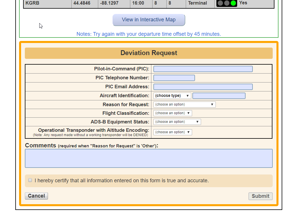 ADS-B Deviation Authorization Preflight Tool (ADAPT) - AOPA