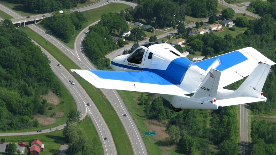The Terrafugia Transition has been approved to fly at 1,800 pounds as a light sport aircraft. Photo courtesy of Terrafugia. 