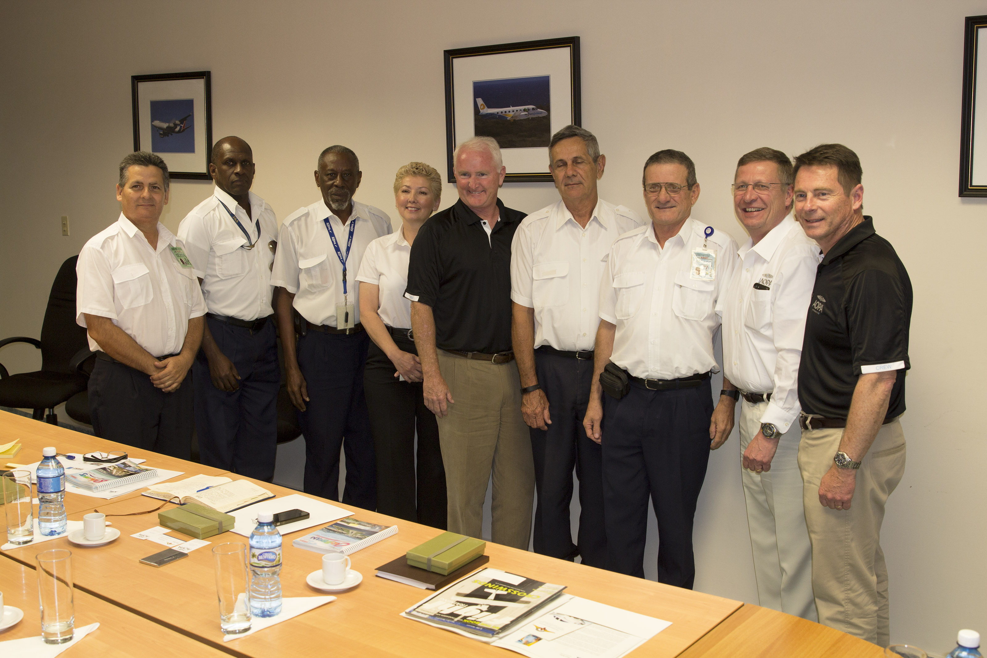 Cuban aviation authorities warmly received AOPA senior leaders, including AOPA President Mark Baker (center), to discuss ways to further open the nation to general aviation activity.