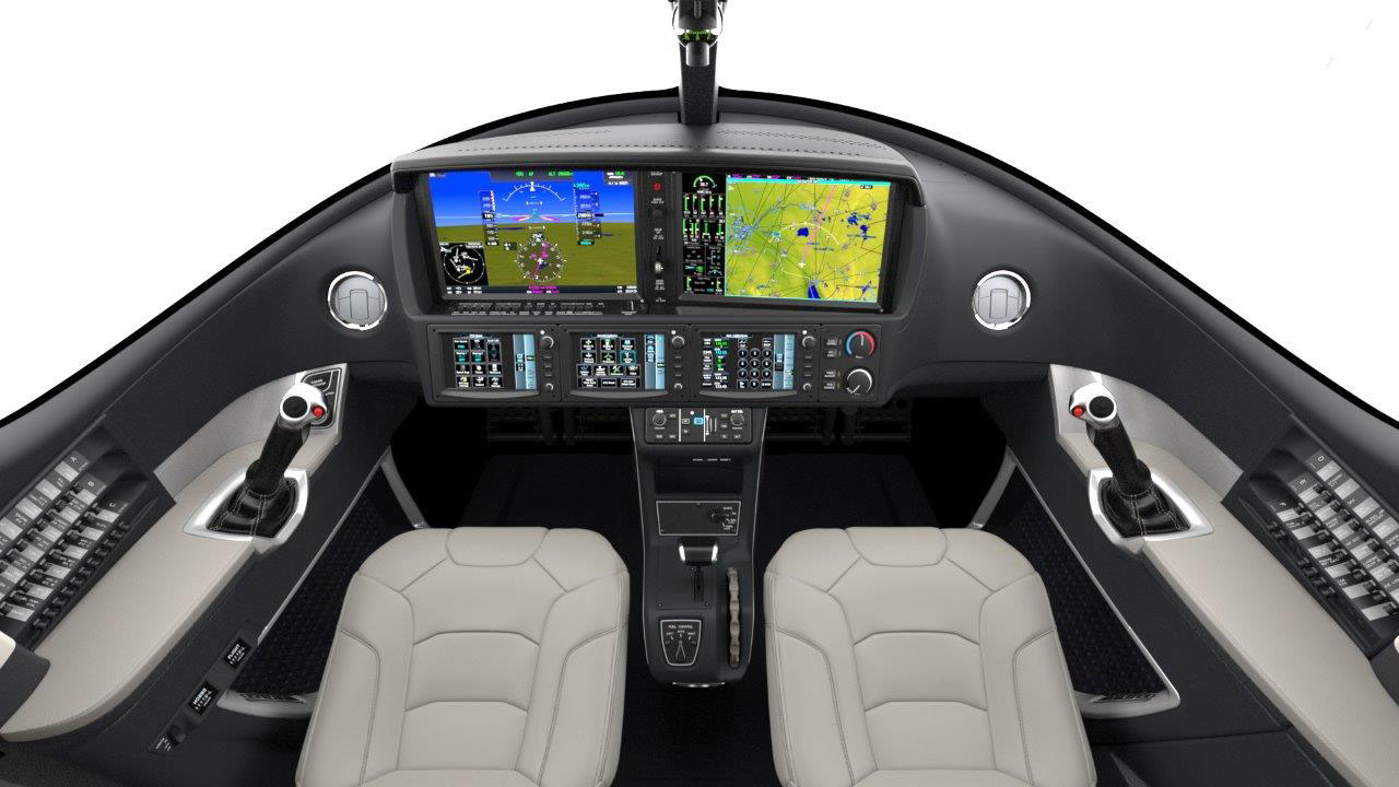 The Cirrus Vision Jet panel features a variant of the Garmin G3000 cockpit called Cirrus Perspective Touch.