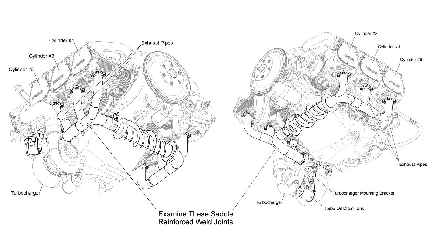 Lycoming TIO 540-AJ1A Bracket P/N 2451002-1 and P/N 2451002-2 Engine ...