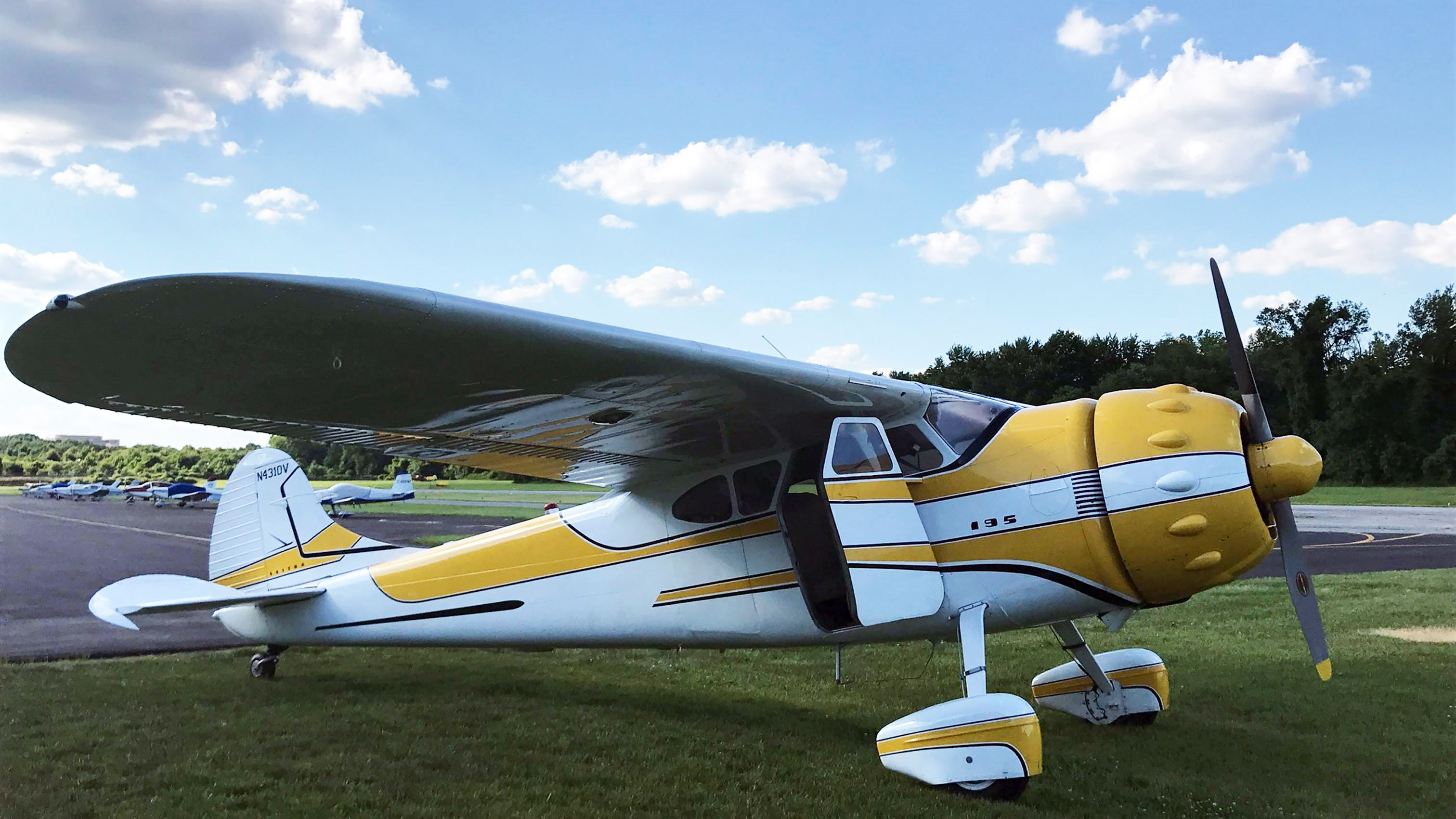A Cessna 190 on display during the Maryland Regional Aviation Conference at the College Park Airport. Photo by Sean Collins.