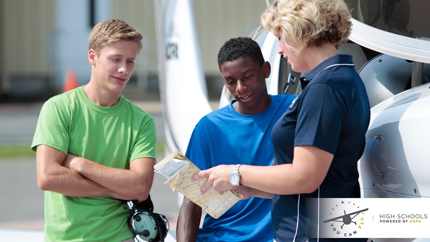 The AOPA High School Aviation Initiative supports aviation programs and career development for teens. File photo. 