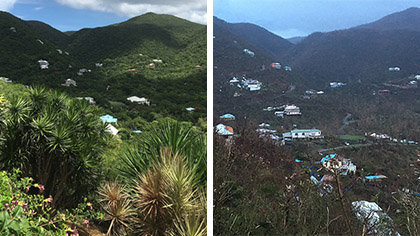 Hurricane Irma survivor Mike Keaton documented the damage left after the storm raked through St. John, U.S. Virgin Islands, Sept. 9. Keaton was later airlifted via general aviation to the mainland U.S. from nearby St. Croix. Photo courtesy of Mike Keaton.