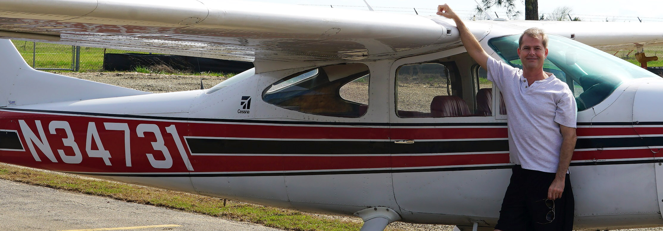 Dr. Edenhoffer and his Cessna Cardinal.
