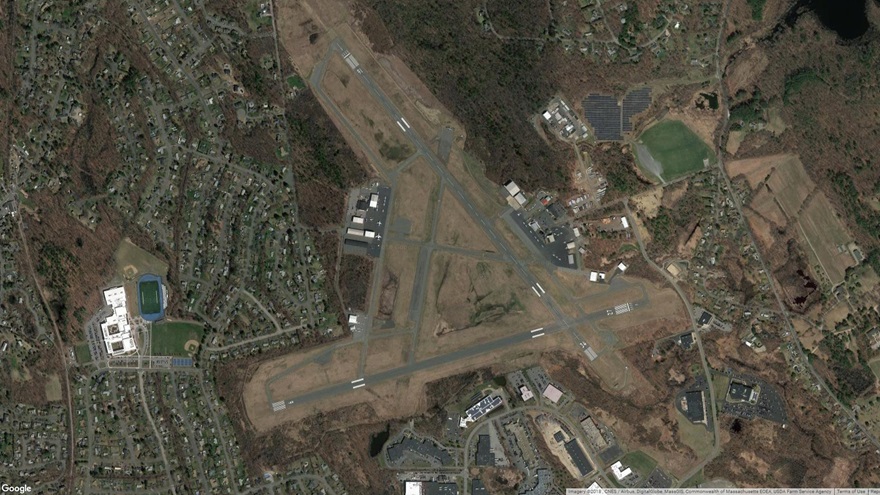 Google image of Beverly Regional Airport in Massachusetts.