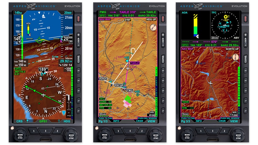 Aircraft equipped with a single Aspen Avionics Pro Max primary flight display can do away with vacuum-powered gyroscopic instruments that the FAA has long required as backups. Images courtesy of Aspen Avionics.