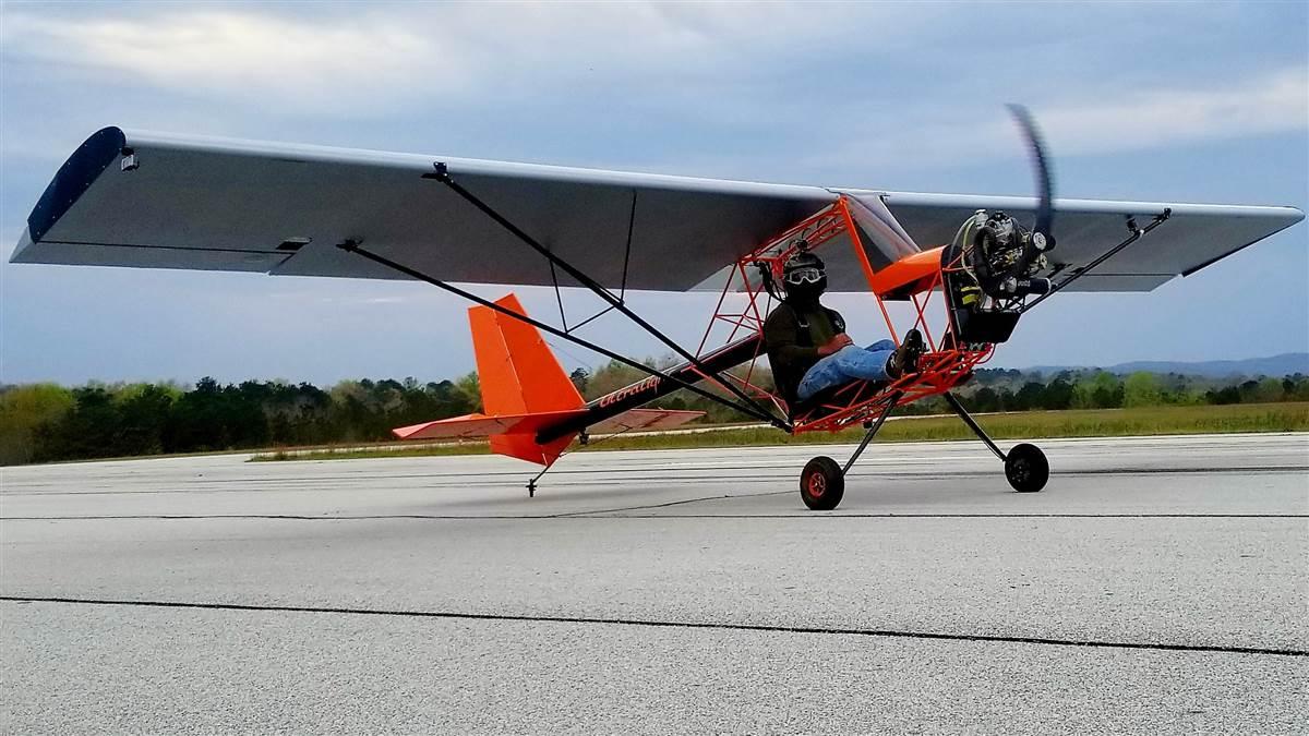 The Just 103 ultralight from Just Aircraft takes a minimalist approach to aviation. Photo by Amy Minnich courtesy of Just Aircraft. 