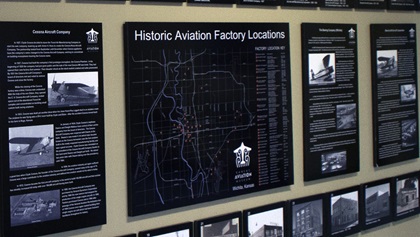 The Kansas Aviation Museum highlights the history of various aircraft manufacturers in the area. Photo by MeLinda Schnyder.