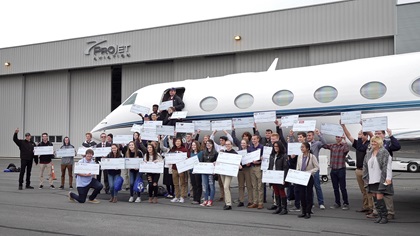 Scholarships totaling almost $400,000 were distributed during the thirteenth annual Aviation Education and Career Expo organized by ProJet Aviation at Leesburg Executive Airport in Virginia. Photo by Josh Cochran.