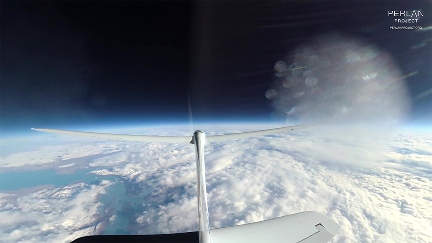 Perlan 2 sailplane pilots Jim Payne and Tim Gardner rode an Andes mountain wave to an unofficial glider record of 76,124 feet pressure altitude Sept. 2 near El Calafate, Argentina. Photo courtesy of Airbus Perlan Mission II.